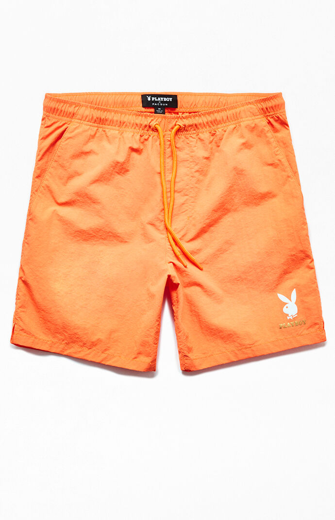 By PacSun Gold Text Nylon Shorts