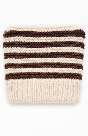 Striped Square Knit Beanie image number 1