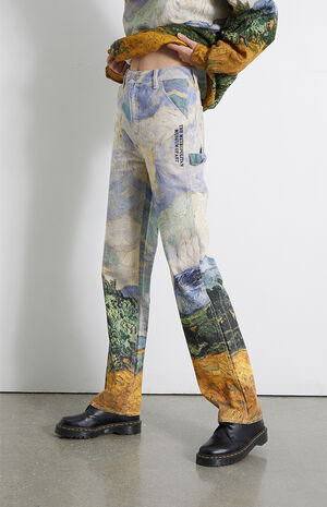 x PacSun Van Gogh Wheat Field With Cypresses Carpenter Pants image number 3