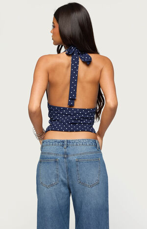Blaire Polka Dot Halter Top image number 3
