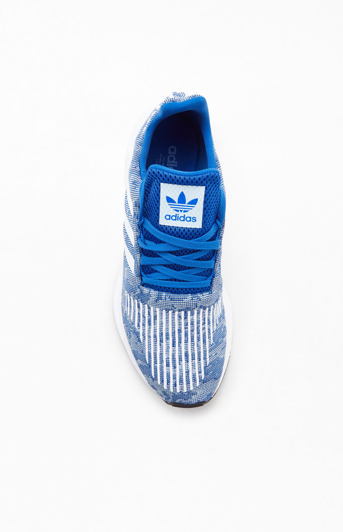 adidas Blue White Swift Run Shoes PacSun