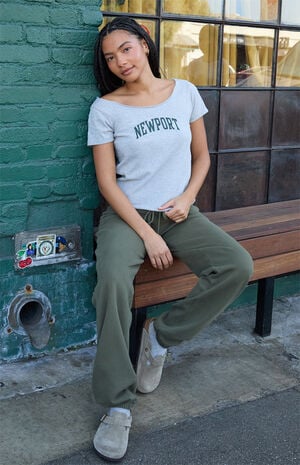 Silver Newport Off-The-Shoulder Short Sleeve Top image number 4