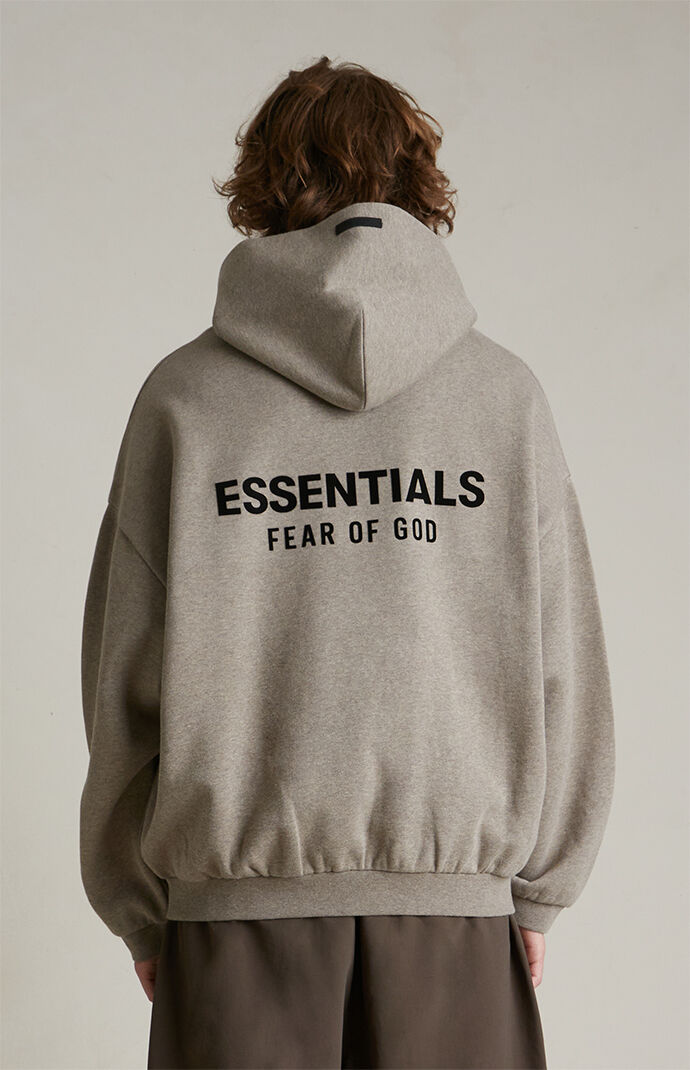 FOG ESSENTIALS FLEECE HOODIE HEATHER GRAY フーディーパーカー Fear of God Essentials Fleece Hoodie Light Heather Gray