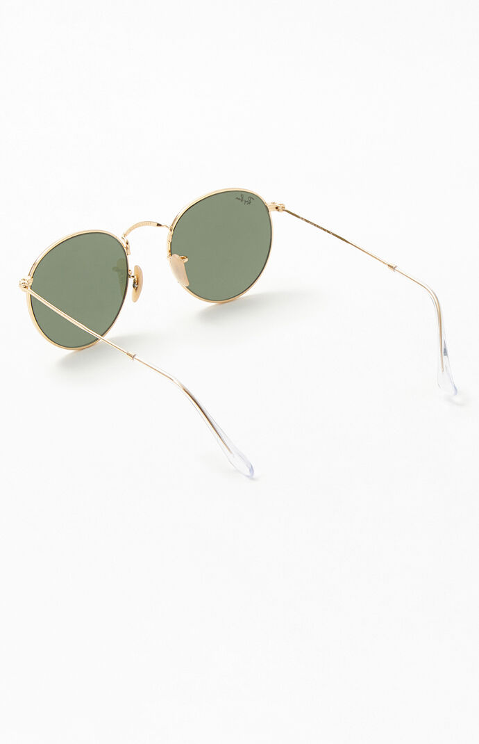 Round Metal Flat Lens Sunglasses
