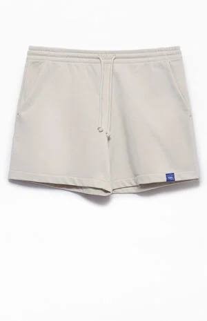 Cream Fleece Sweat Shorts image number 1