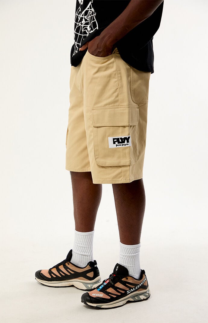 PLAY PALM ANGELS Graffiti Logo Relaxed Cargo Shorts