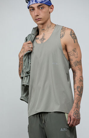 Gray&nbsp;Active Perforated&nbsp;Tank Top image number 3