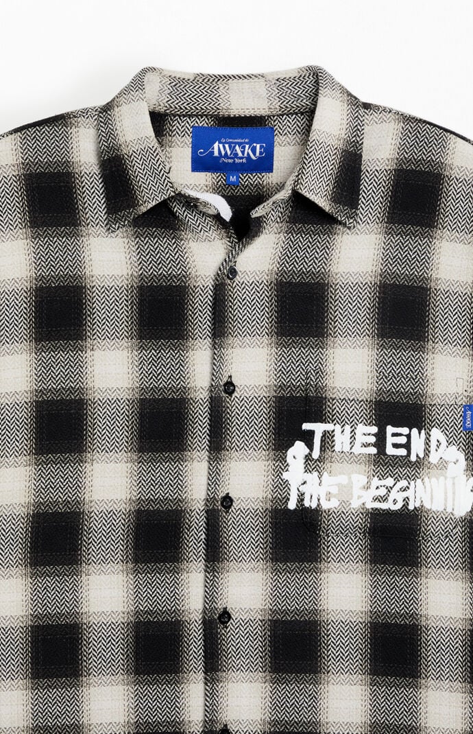 Awake NY End And Beginning Embroidered Flannel Shirt