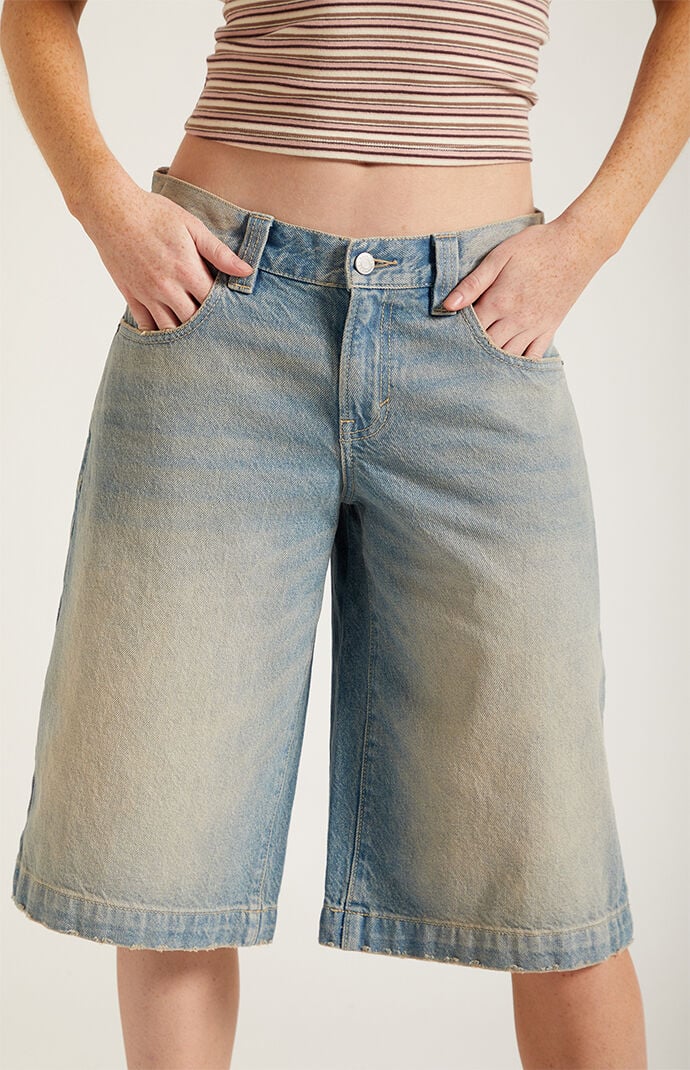 Pacsun Peyton Extreme Jorts Light Blue Tint