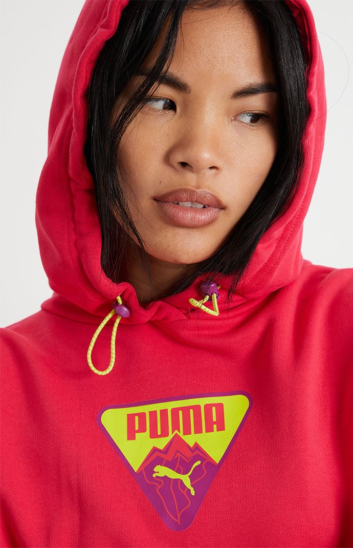 Hot pink puma hoodie deals