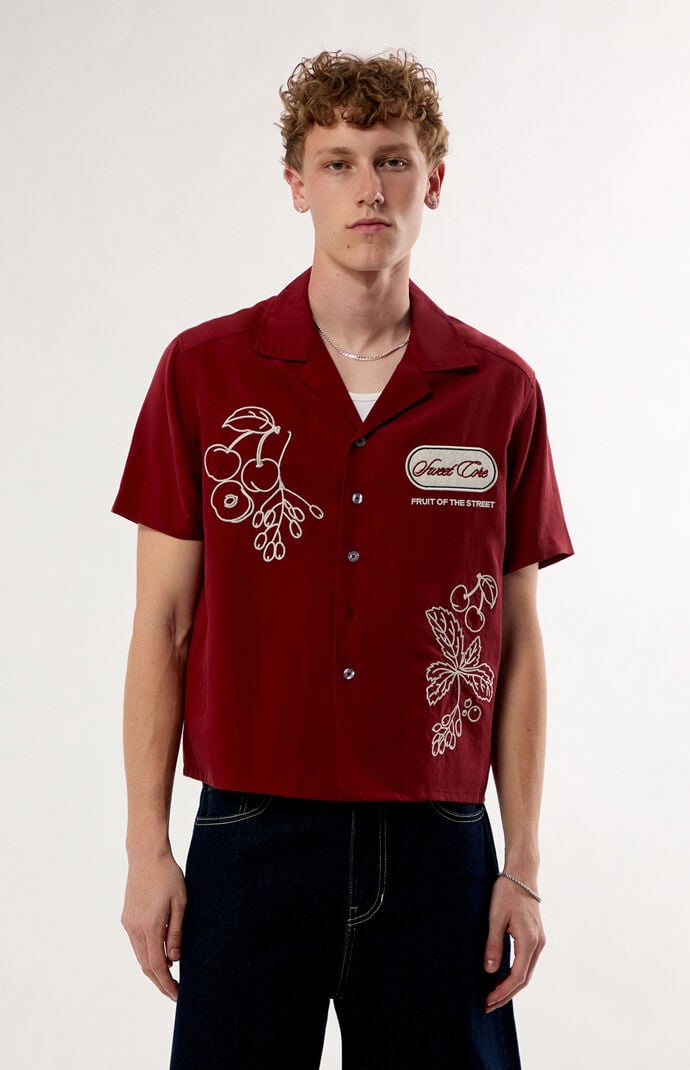 Pacsun Red Cherry Sweet Core Camp Shirt
