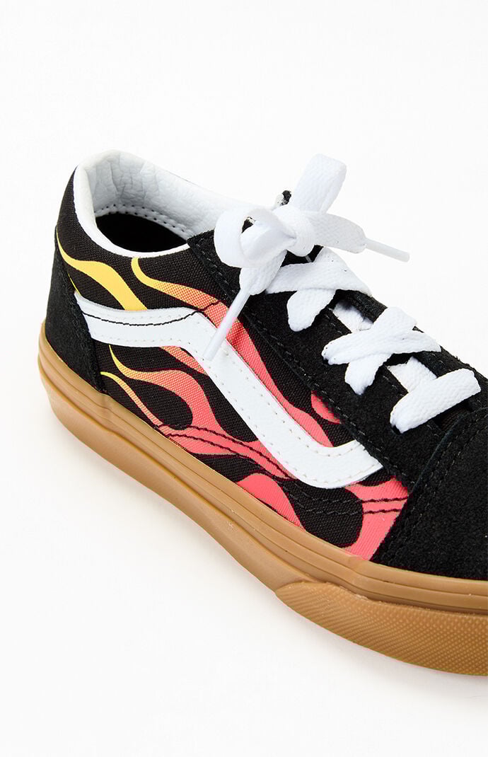 Vans with flames kids on sale