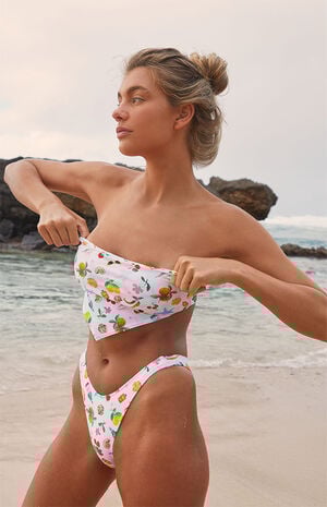 White Printed Hannah Handkerchief Bikini Top image number 3