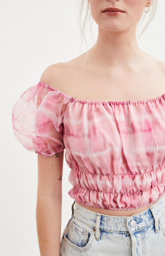 Tie-Dyed No Doubt Organza Top
