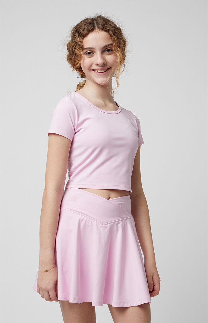 PAC 1980 Kids PAC WHISPER Active Pink Crossover Mini Skort