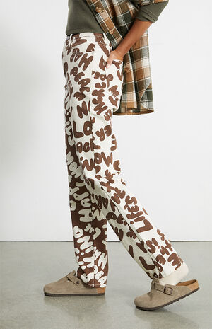 Two-Tone Printed Dad Jeans image number 3