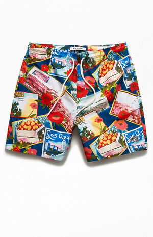 Postcards 17" Swim Trunks image number 1