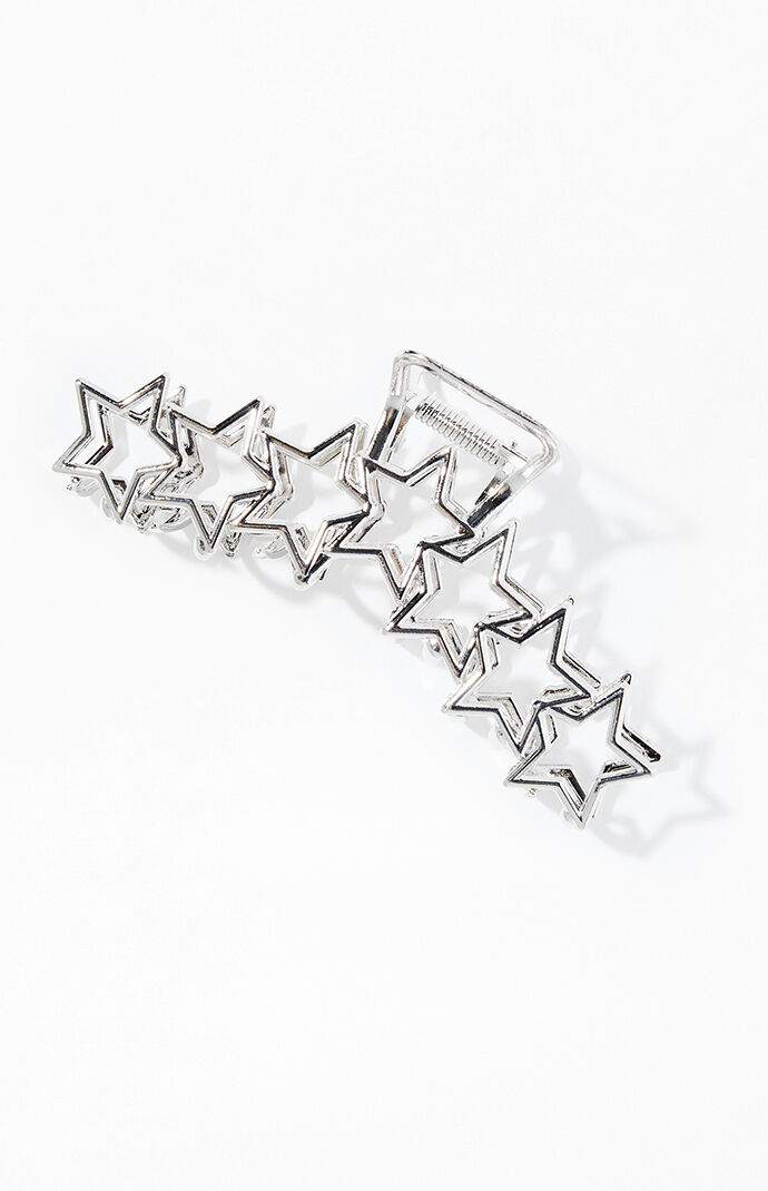 LA Hearts Silver Metal Star Hair Claw Clip | PacSun