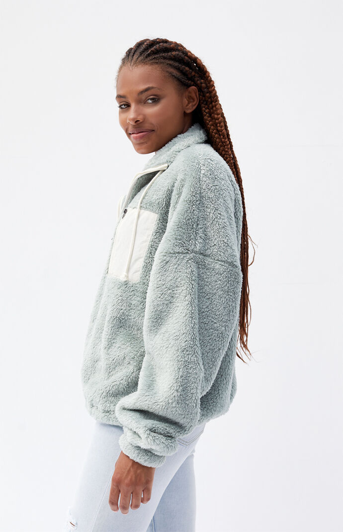 Celine Sherpa Full Zip Sweatshirt