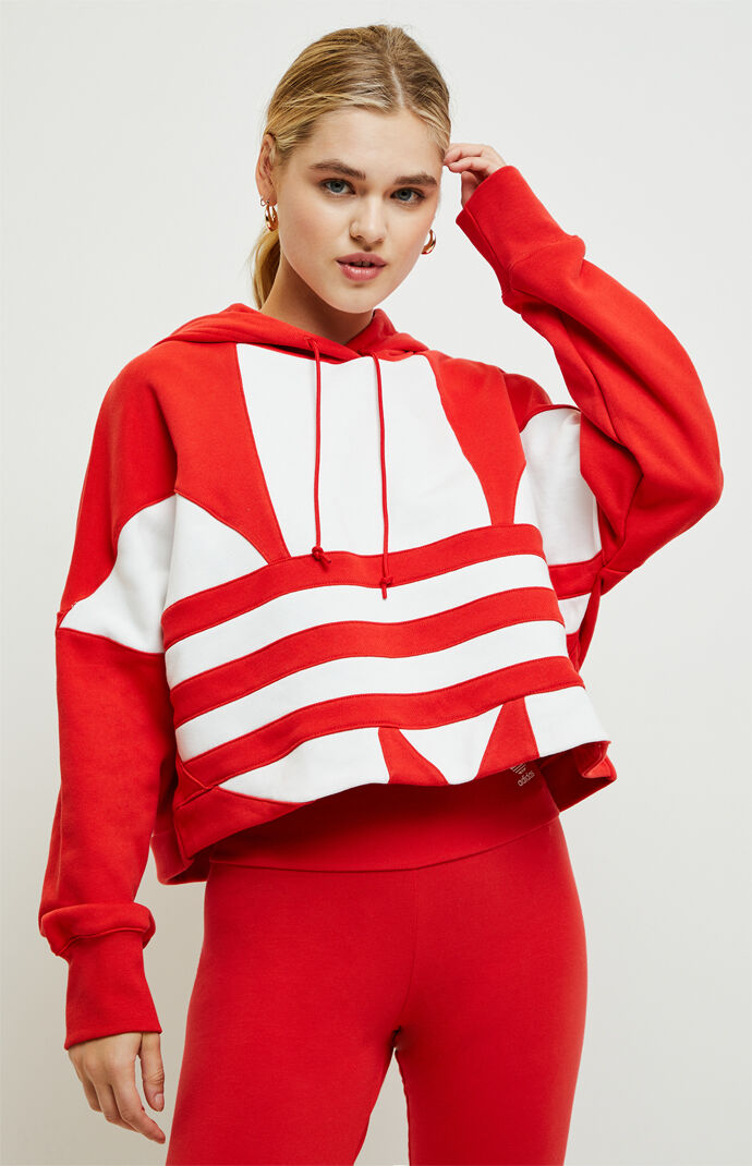 red adidas hoodie pacsun