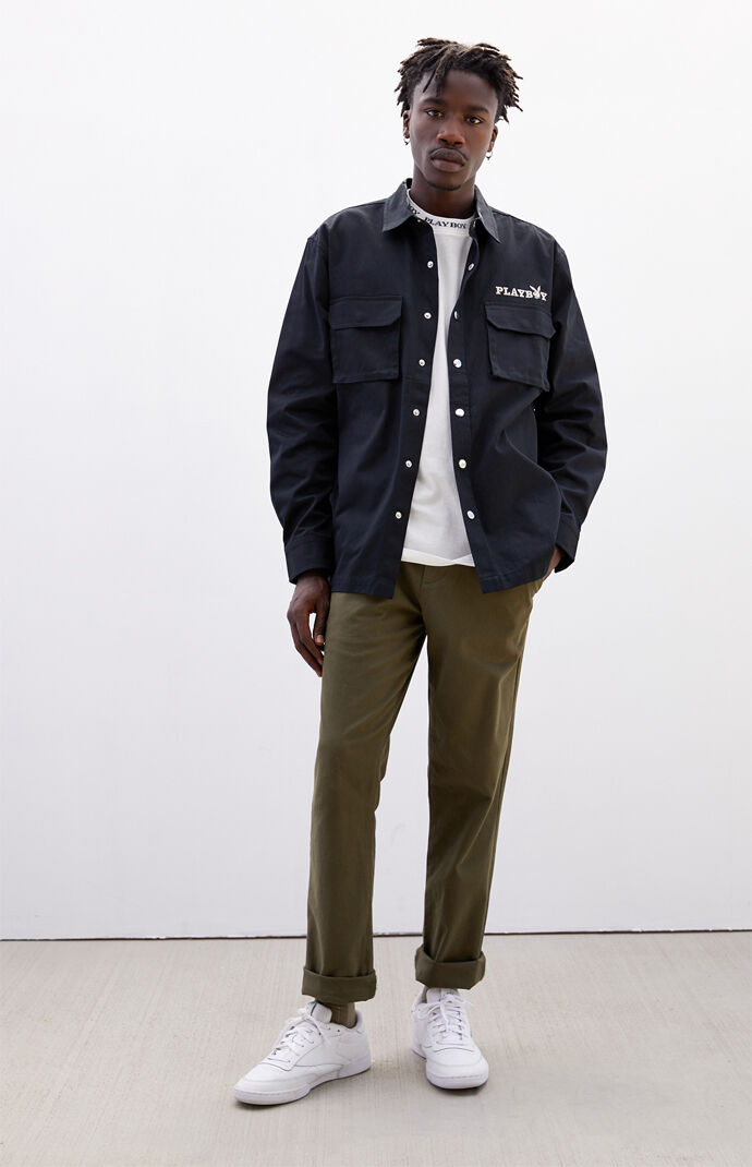 By PacSun Lock Up Long Sleeve Button Up Shirt