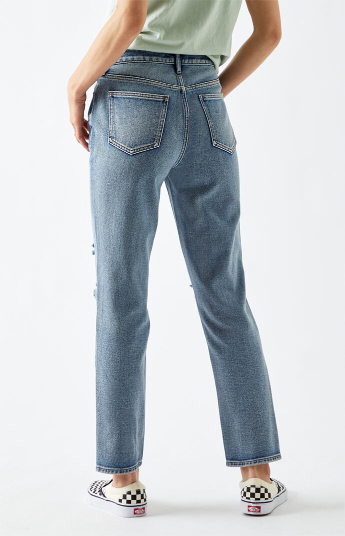 pacsun torn blue mom jeans