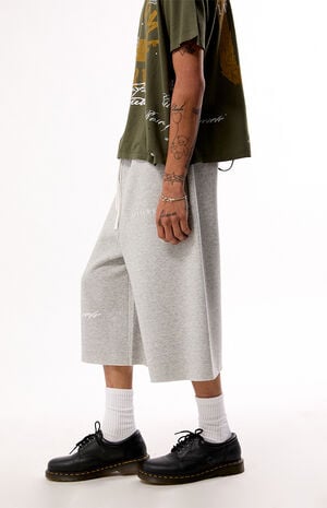 Heather Grey RFC Lounger Fleece Sweat Shorts image number 3