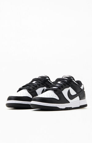 women dunk low black and white