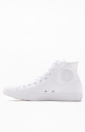 Genoplive dreng forarbejdning Converse Mono White Chuck Taylor All Star High Top Shoes | PacSun | PacSun