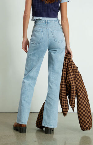 Eco Light Blue Twisted Seam Boyfriend Jeans image number 4