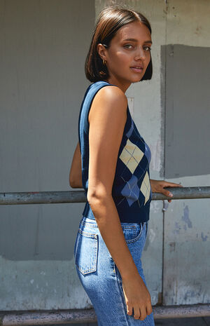 Navy Riley Sweater Vest image number 2