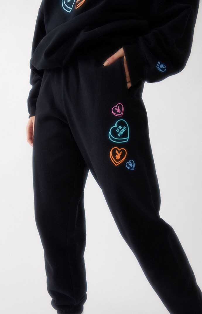 pink playboy sweatpants womens