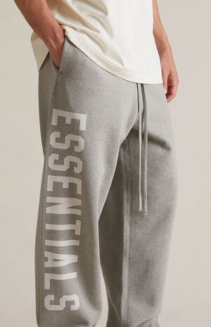 Dark Heather Oatmeal Fleece Relaxed Sweatpants image number 5