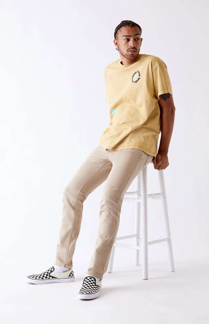 Khaki Slim Taper Jeans