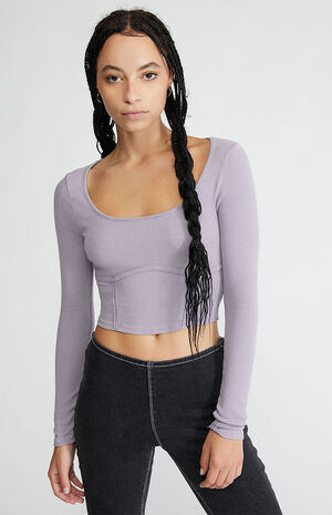 Cozy Seamed Long Sleeve Top image number 2