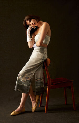 x PacSun Satin Midi Skirt image number 5