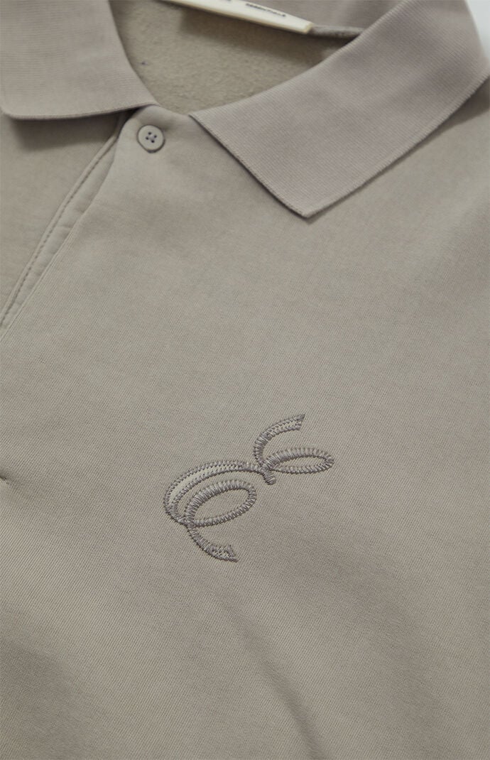Fear of God ESSENTIALS Smoke Grey Classic Polo Sweatshirt