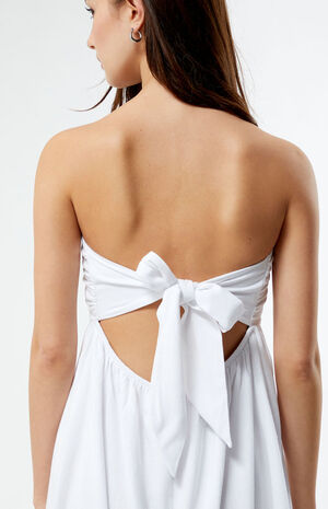 Tie Back Strapless Mini Dress image number 2