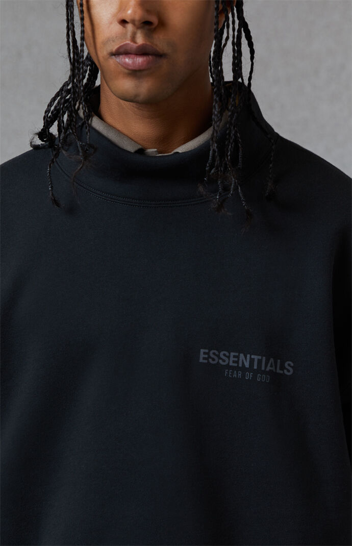 Black mock neck sweatshirt sale