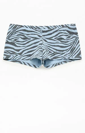 Light Blue Zebra Boxer Boyshorts image number 1