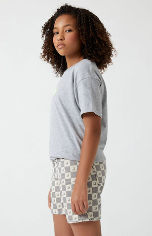 Grey Checkerboard Shorts image number 3