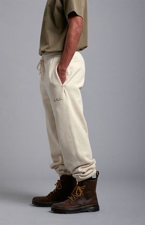 Heather Oatmeal&nbsp;Heavyweight Fleece Jogger Sweatpants image number 5