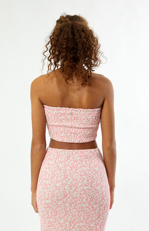 Floral Smocked Tube Top image number 3