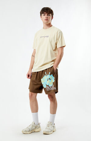 Brown Lemons Mesh Basketball Shorts image number 4