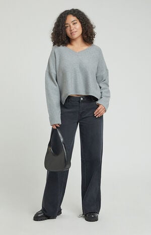 Casey Low Rise Baggy Jeans Washed Black image number 1