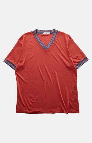 '80s Ringer Blank V-Neck Top image number 1