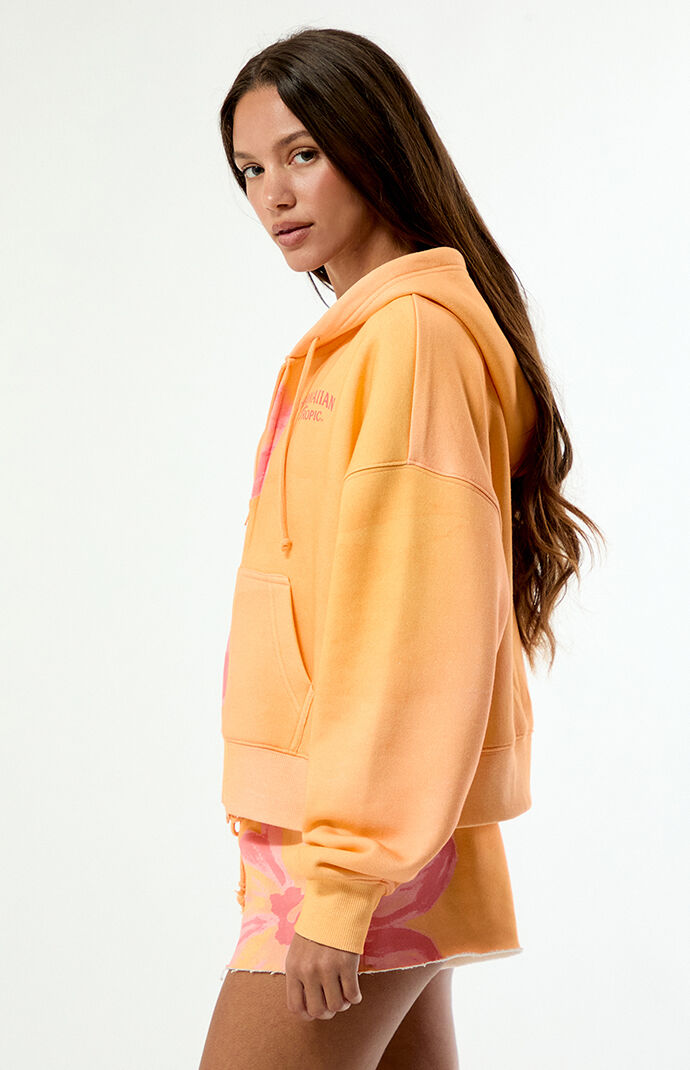 Hawaiian Tropic Hibiscus Cropped Zip Up Hoodie | Pacsun