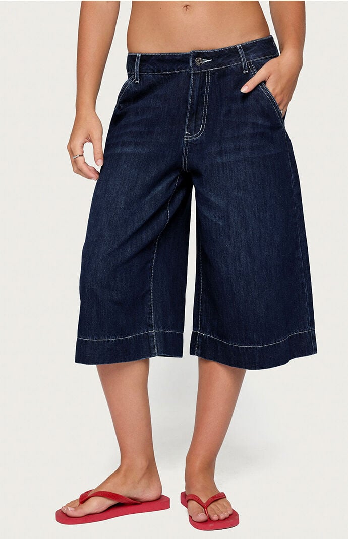 Edikted Letty Low Rise Denim Bermuda Shorts