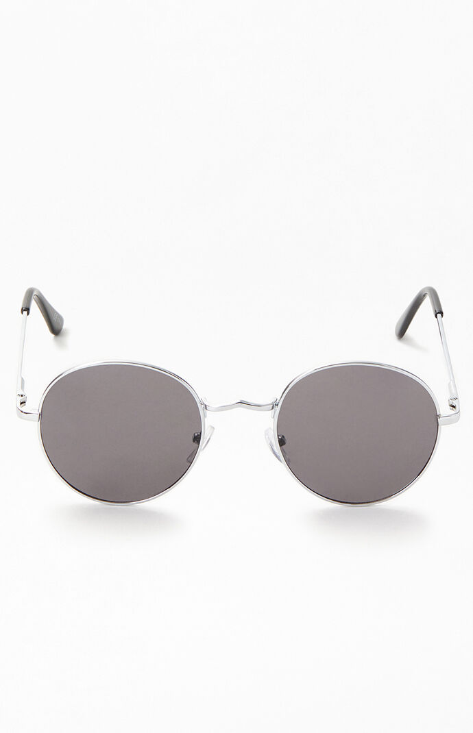 Silver Round Metal Frame Sunglasses