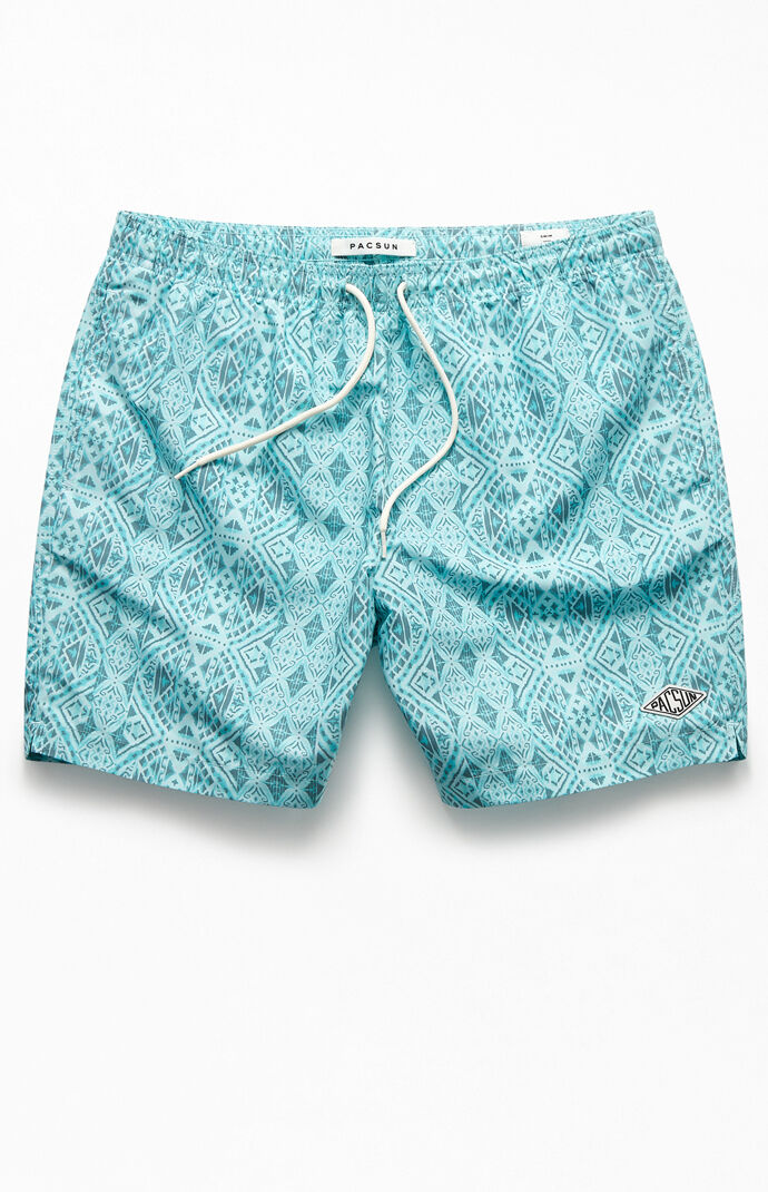 Blue Vert 17" Swim Trunks